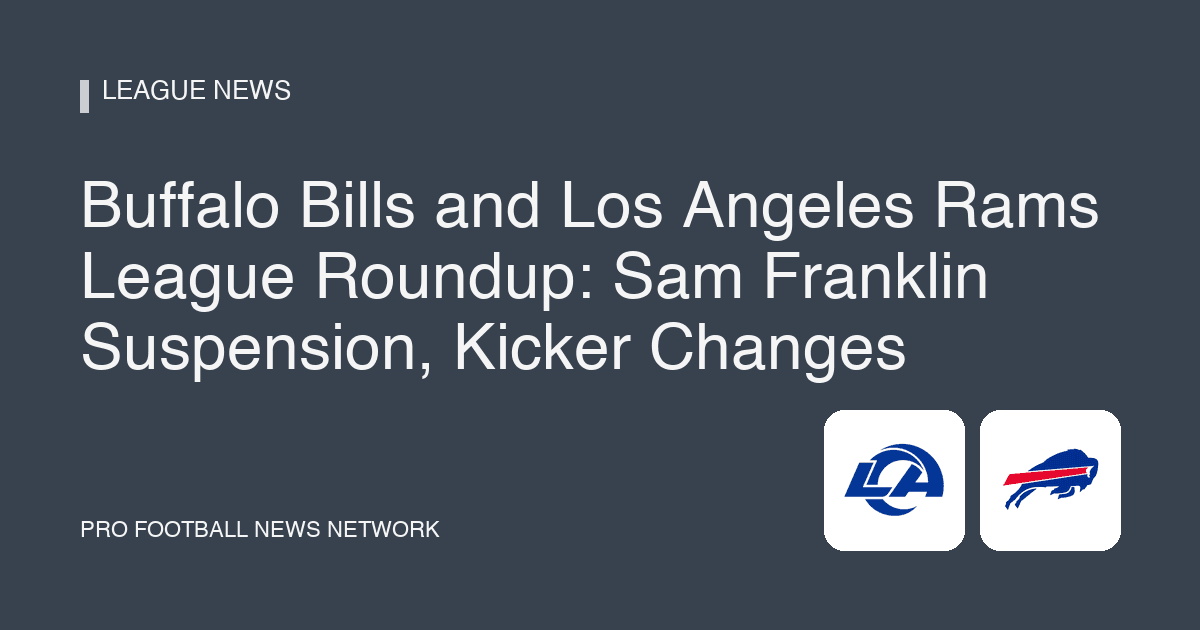 Buffalo Bills and Los Angeles Rams League Roundup: Sam Franklin Suspension, Kicker Changes