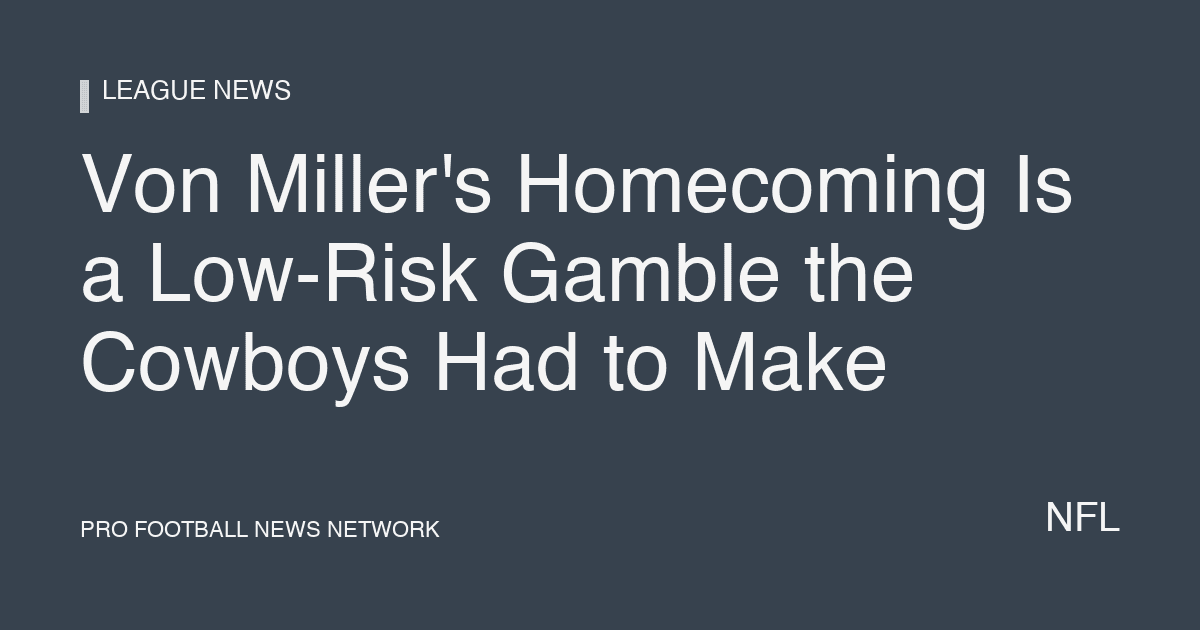 Von Miller's Homecoming Is a Low-Risk Gamble the Cowboys Had to Make