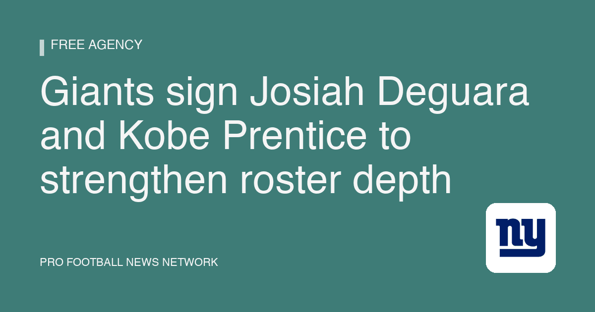 Giants sign Josiah Deguara and Kobe Prentice to strengthen roster depth