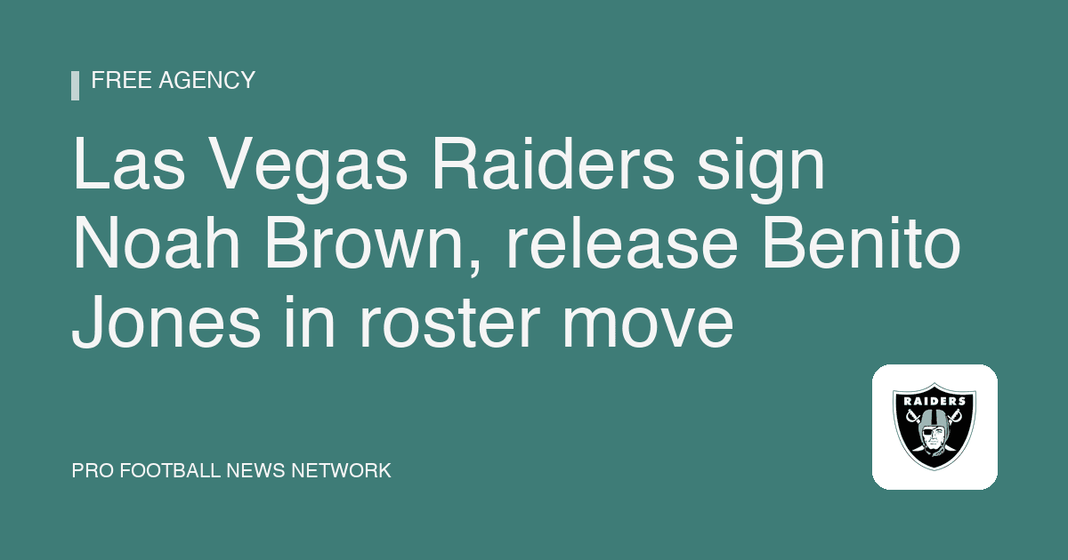 Las Vegas Raiders sign Noah Brown, release Benito Jones in roster move