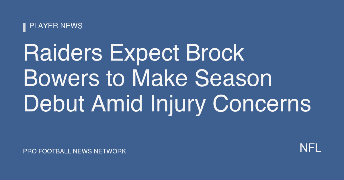 Raiders Expect Brock Bowers to Make Season Debut Amid Injury Concerns