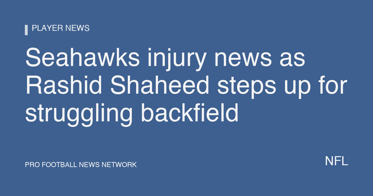 Seahawks injury news as Rashid Shaheed steps up for struggling backfield