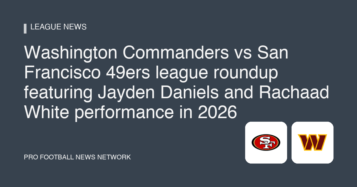 Washington Commanders vs San Francisco 49ers league roundup featuring Jayden Daniels and Rachaad White performance in 2026